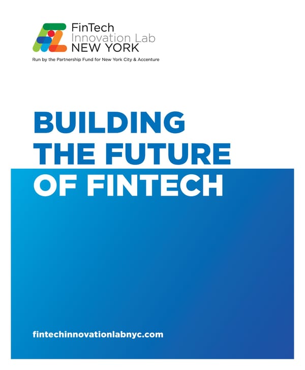 FinTech Innovation Lab New York - Brochure - Page 1